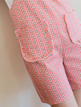 Salopette rose & fleurs Faya