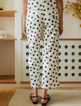 Jean blanc à pois noirs Roby