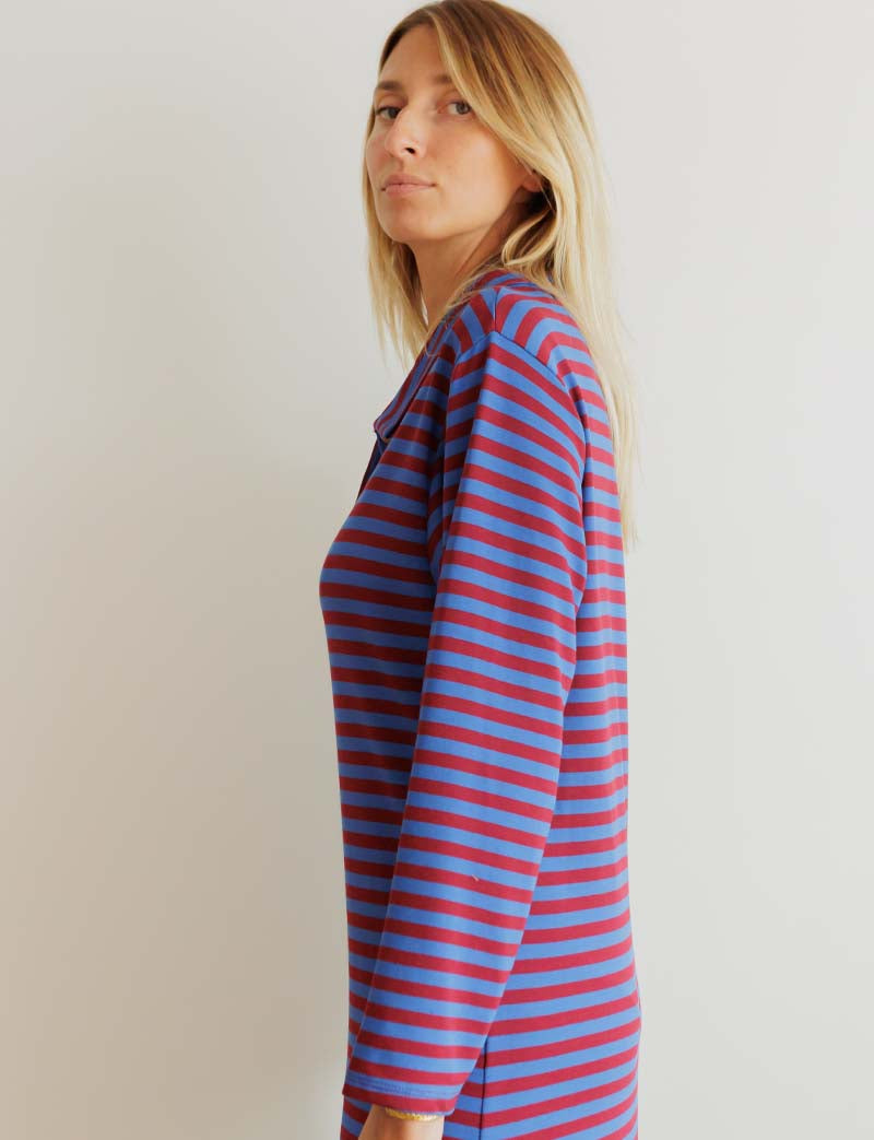 Robe bordeaux & marine Manon