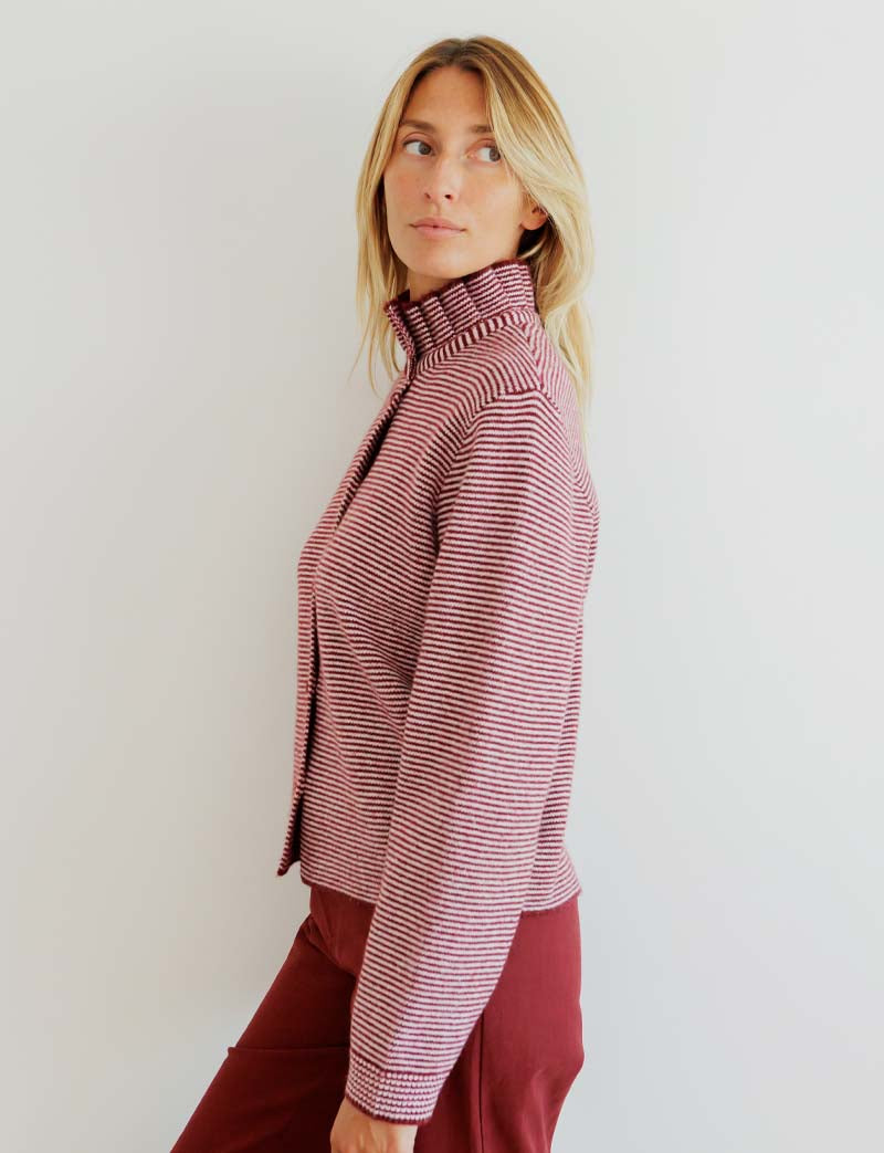 Bordeaux striped Ekai vest