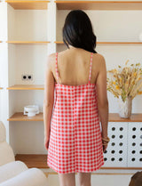 Robe vichy rouge Tela