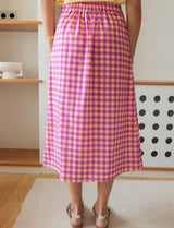 Yellow & Purple Vichy Skirt Engela