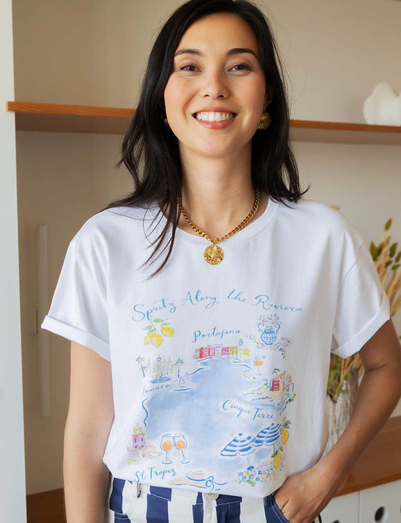 T-shirt blanc Riviera