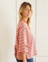 Terracotta striped T-shirt Rawan