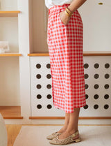 Red gingham skirt Engela