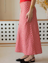 Red Vichy Skirt Marilou