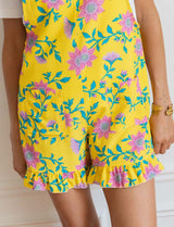 Salopette jaune fleurie Elba