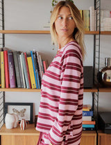 Pink & burgundy Lior top