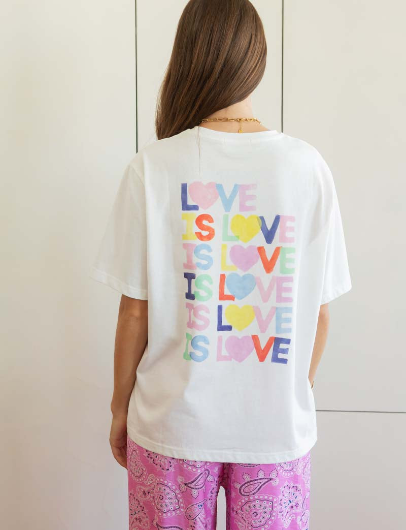 T-shirt blanc Love is Love