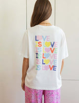 T-shirt blanc Love is Love