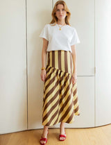 Yellow & chocolate Moki skirt