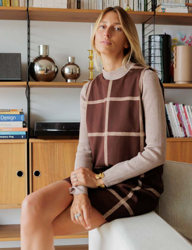 Robe marron Rini