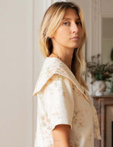 Robe écrue fleurie Mila