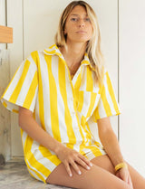 Yellow striped Rowen playsuit