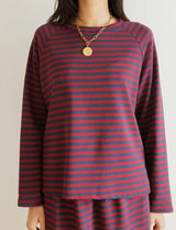 T-shirt marine & bordeaux Nati