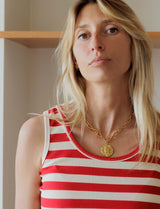 Off-white and red striped top Nera
