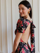 Robe noire fleurie Seville