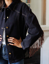 Blue Boya fringed jacket