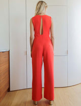 Lucie coral jumpsuit