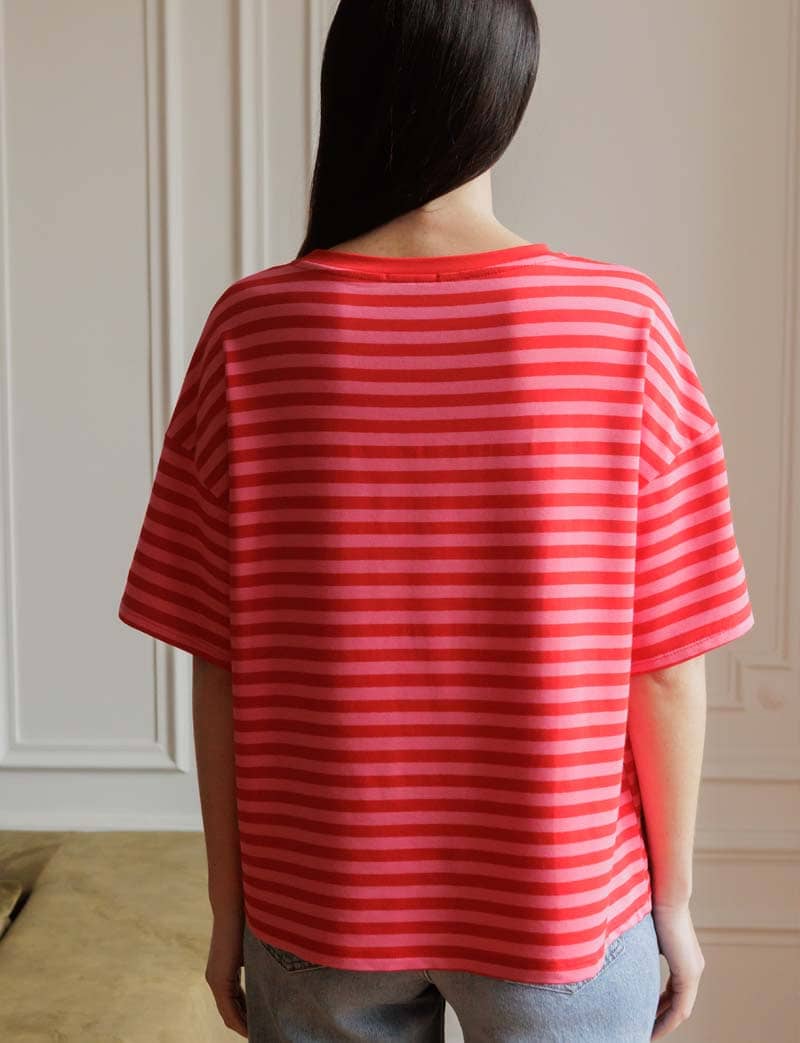 Camiseta rosa y roja Conrad
