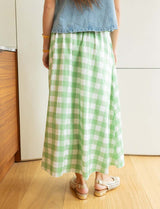Jupe vichy vert Yvelle