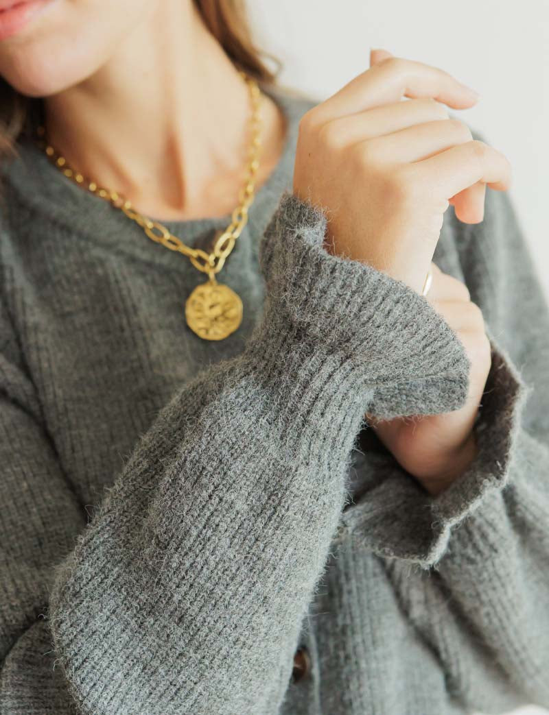 Gray cardigan Edwin