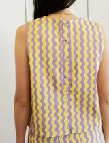 Yellow & lilac Ansa top