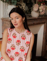 Pink striped and floral Rini dress