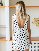 White dress with black polka dots Safia
