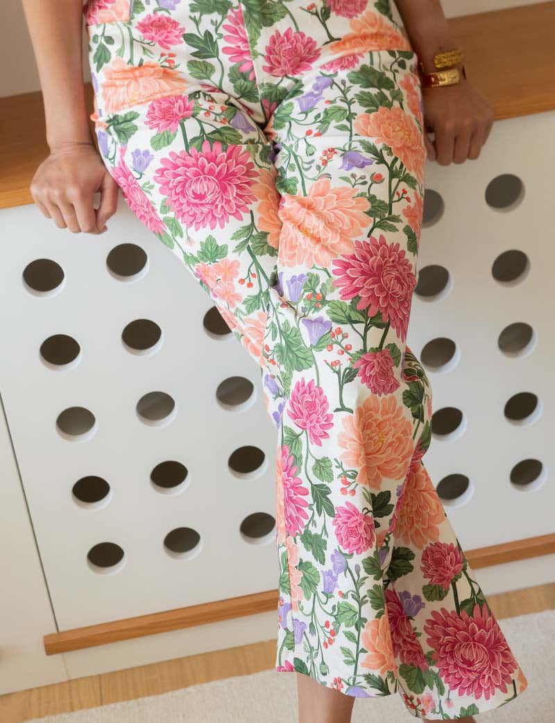 White Floral Jeans Jony