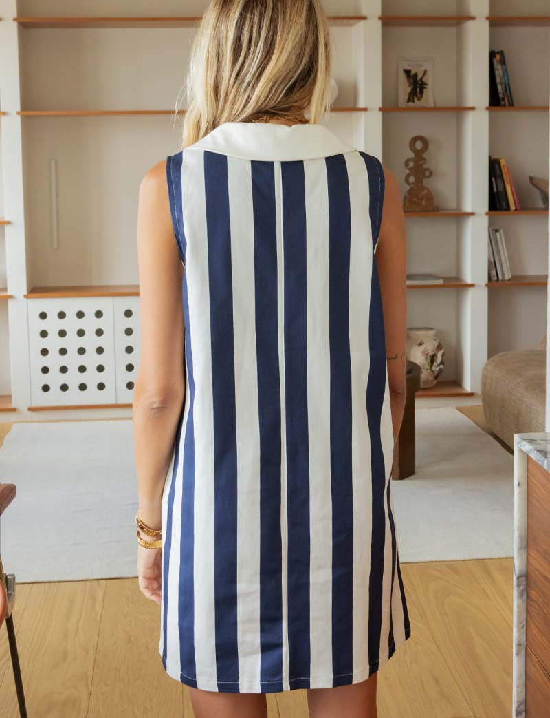 Navy striped dress Ander