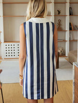 Navy striped dress Ander