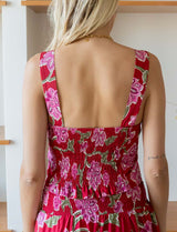 Lilac Floral Red Top