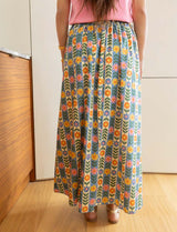 Yvelle Striped Floral Skirt