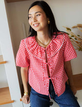 Blusa vichy roja Sofi