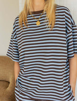 T-shirt bleu & choco Conrad