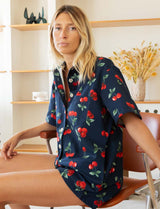 Marine and Cherry Romper Rowen