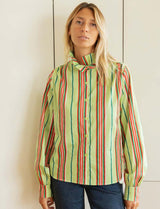 Green striped Gustava blouse