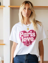 White & pink T-shirt Paris Love Club 2