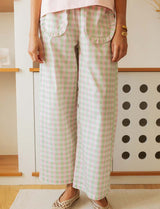 Pink & green gingham Gabin pants
