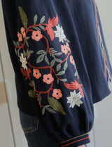 Navy embroidered Nash jacket