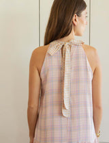 Robe à carreaux rose Pampa