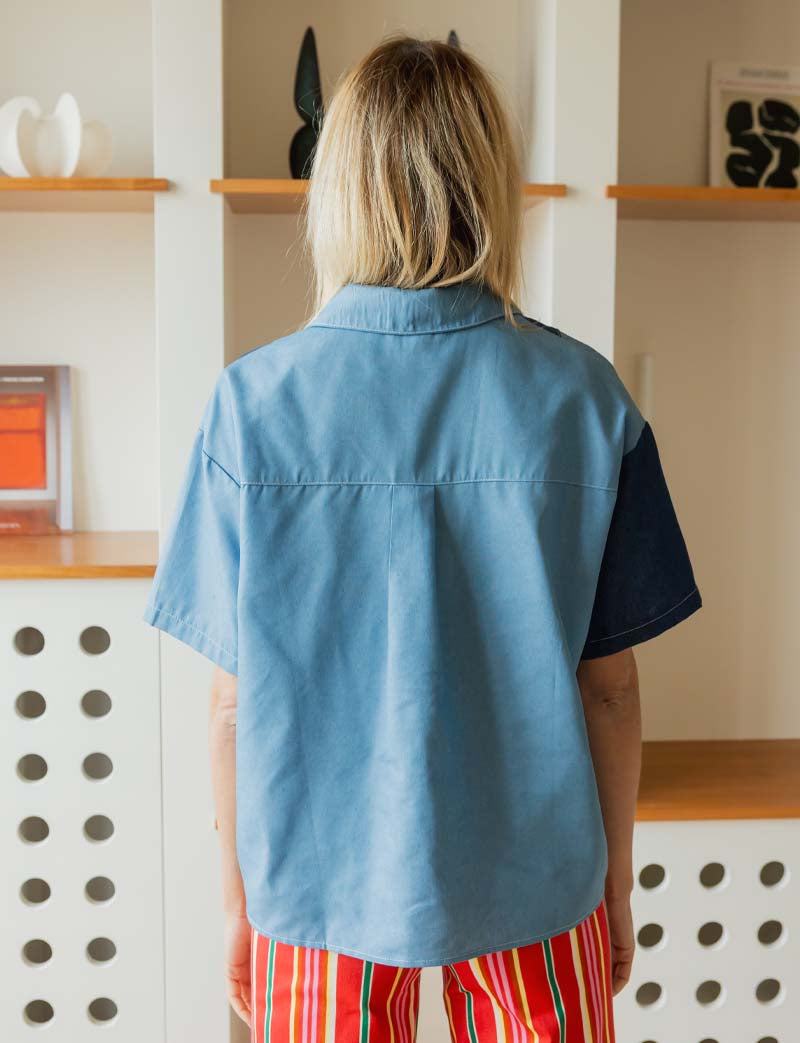 Blouse bleue Lisia