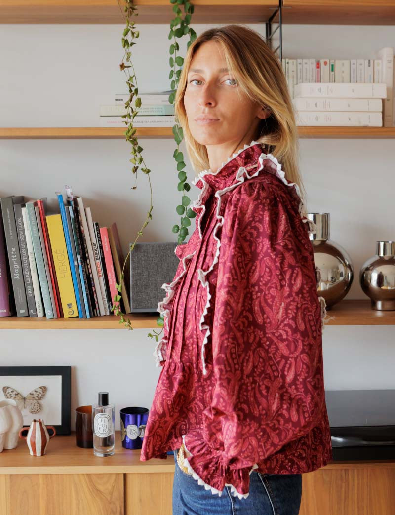 Blouse bordeaux Batisa