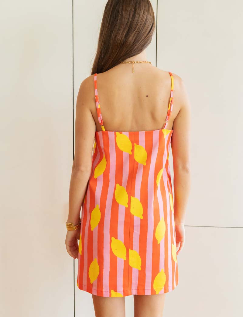 Striped and lemon dress Tela