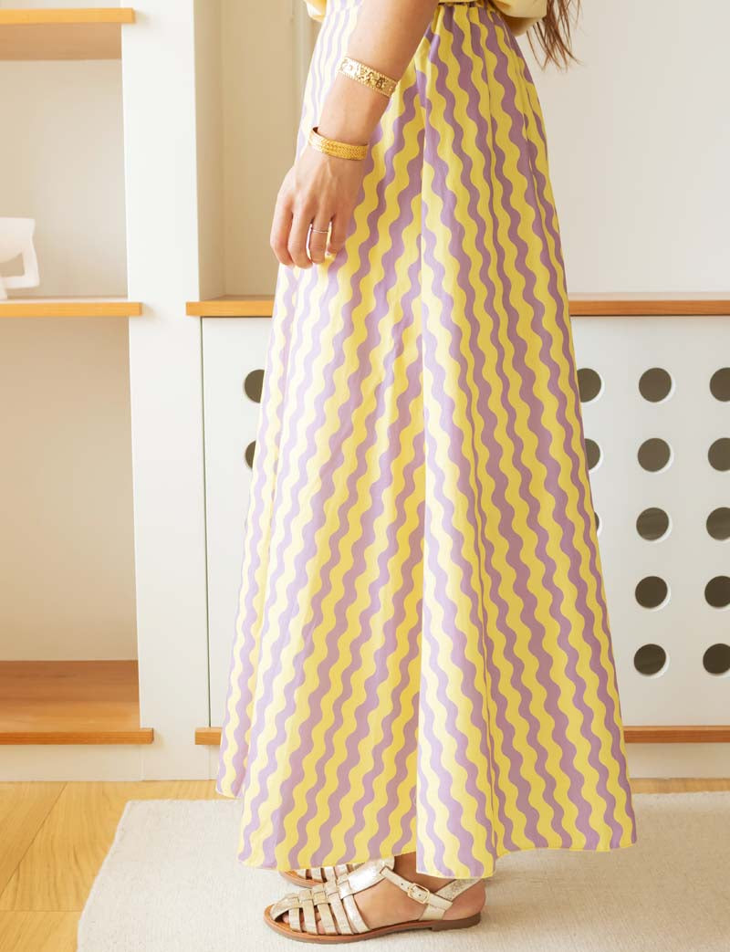 Yellow and Lilac Skirt Yvelle