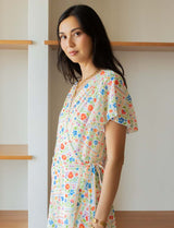 Hasina floral patchwork robe