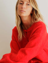 Adam red cardigan