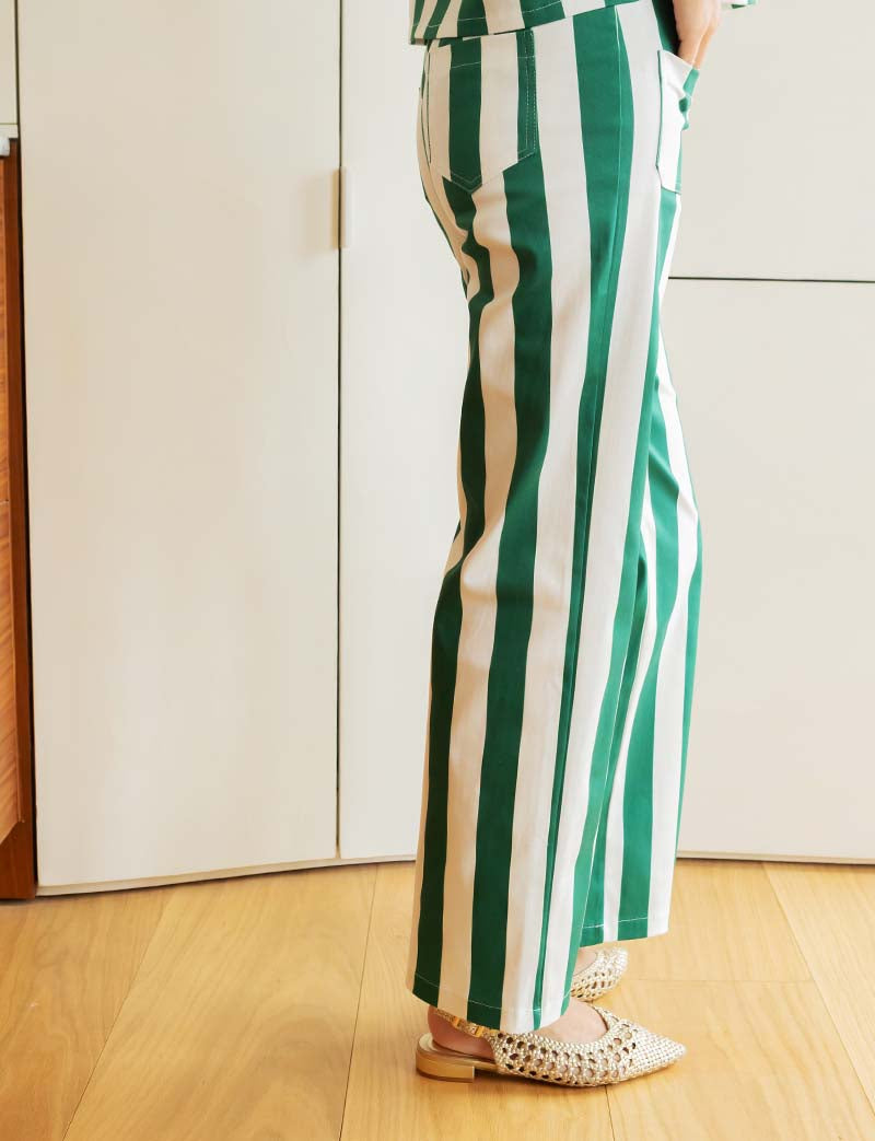Green striped jeans Aldo