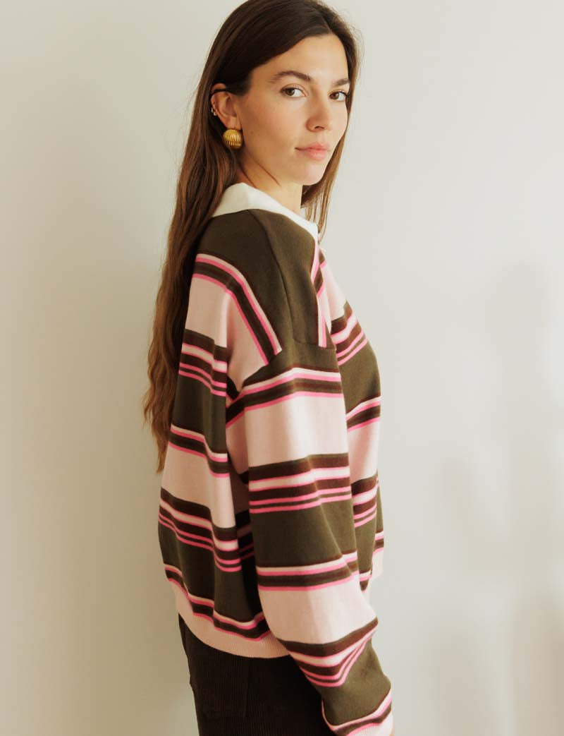Jersey rosa y caqui Reese